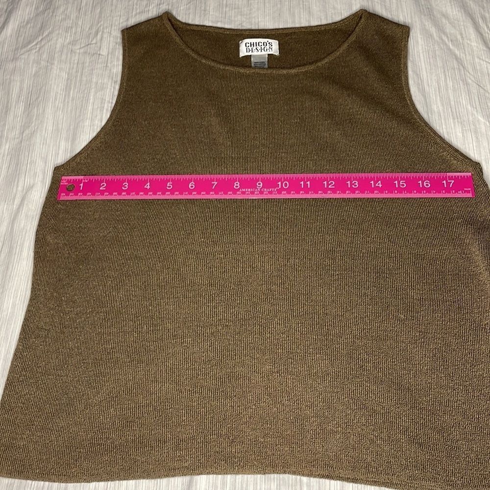CHICO’S vintage linen blend sweater shell - Picture 6 of 7